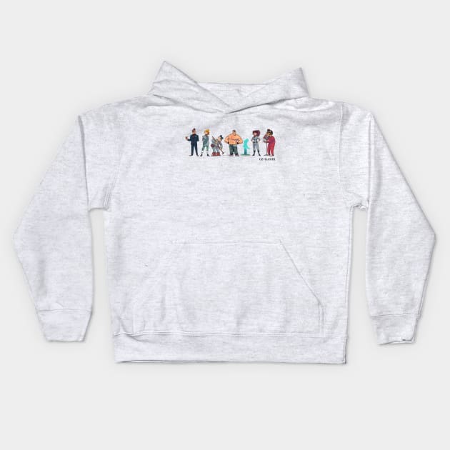 The original seven 9compoops Kids Hoodie by Oz9